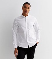New Look White Poplin Long Sleeve Pocket Front Shirt
